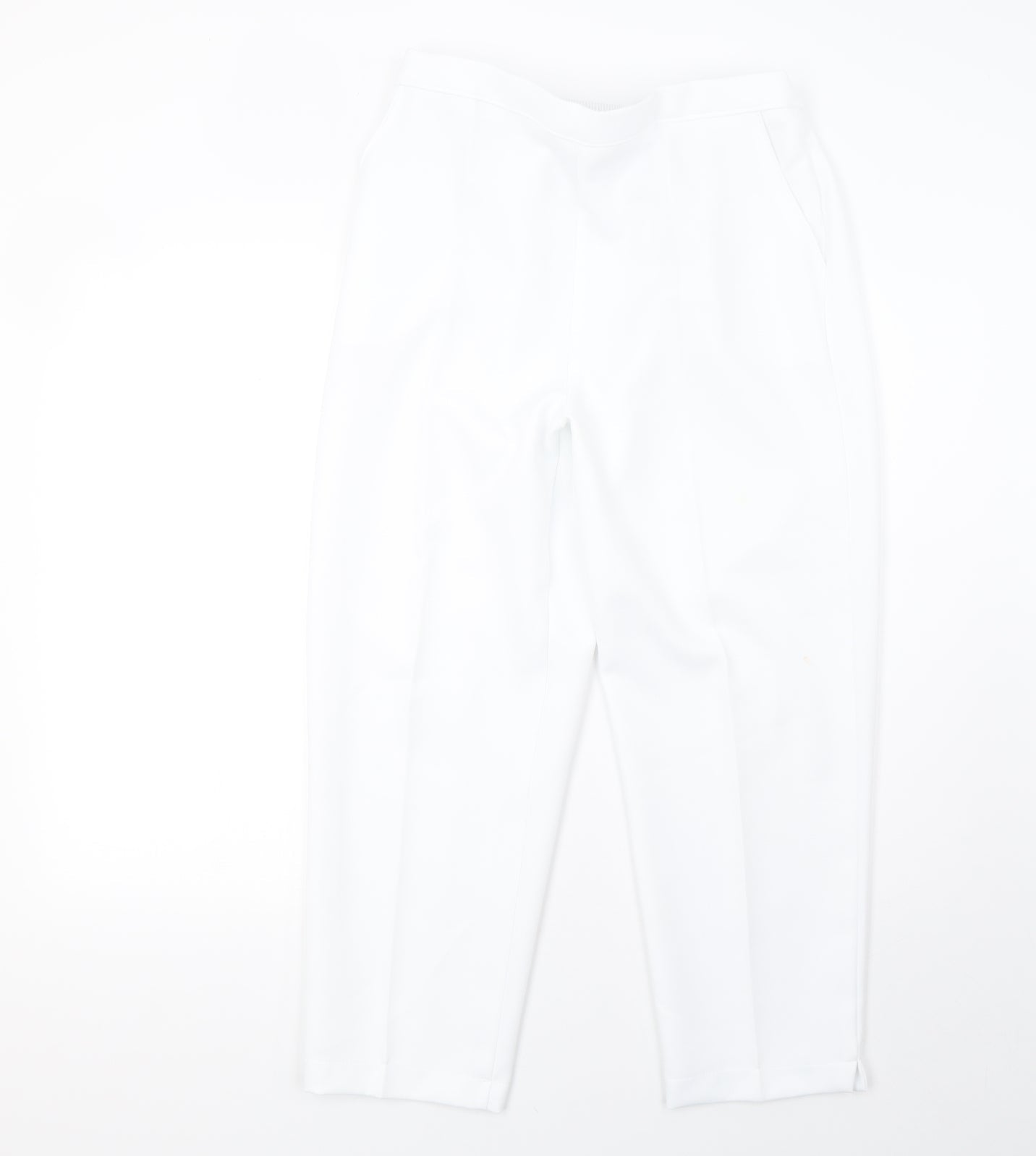 Preworn Womens White   Trousers  Size 16 L27 in