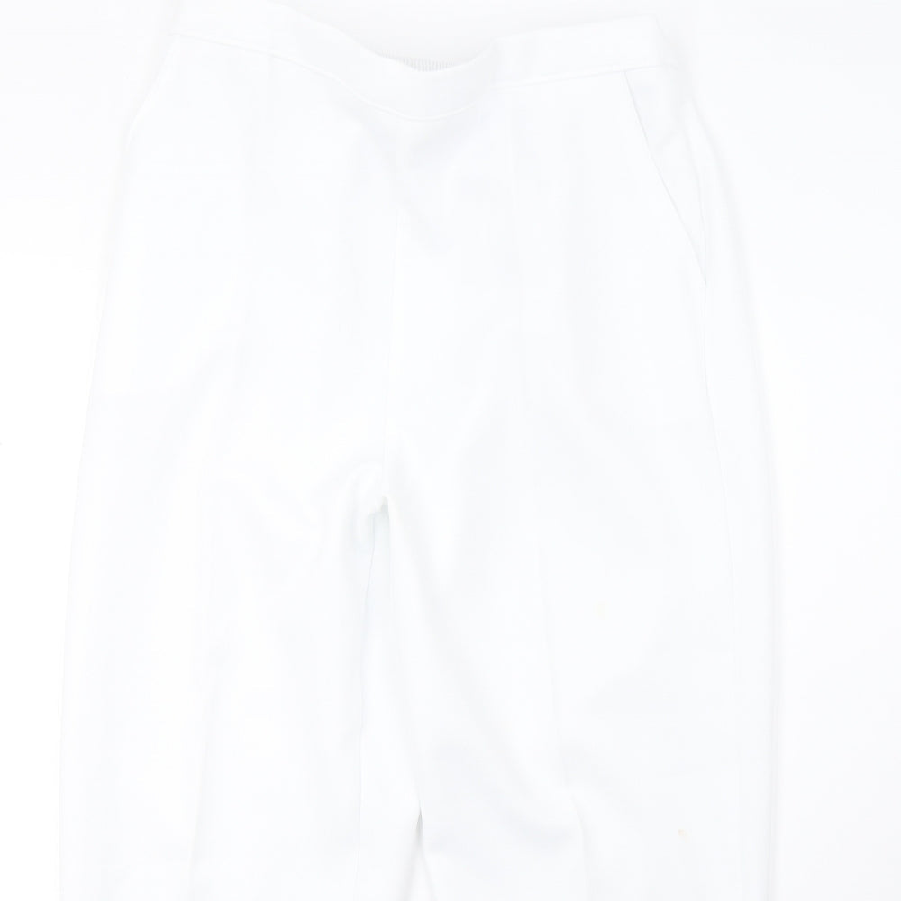 Preworn Womens White   Trousers  Size 16 L27 in
