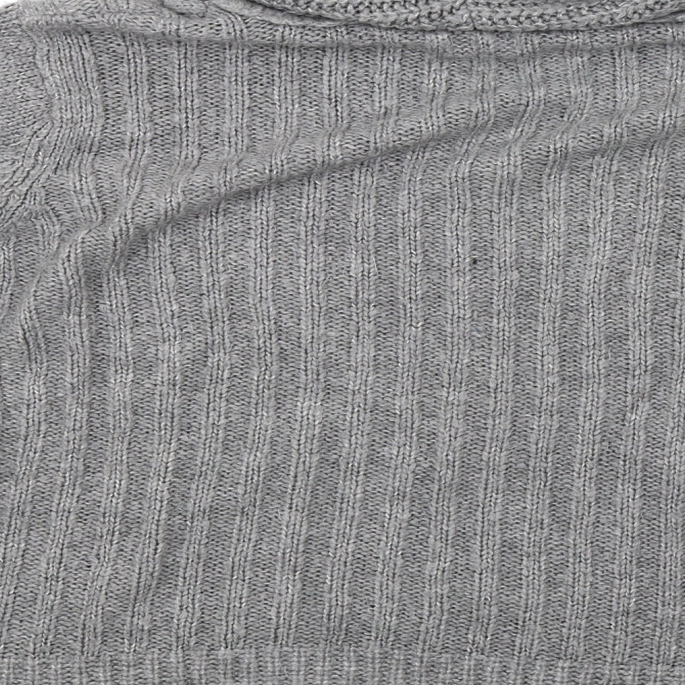 M&Co Womens Grey  Knit Pullover Sweatshirt Size 2XL
