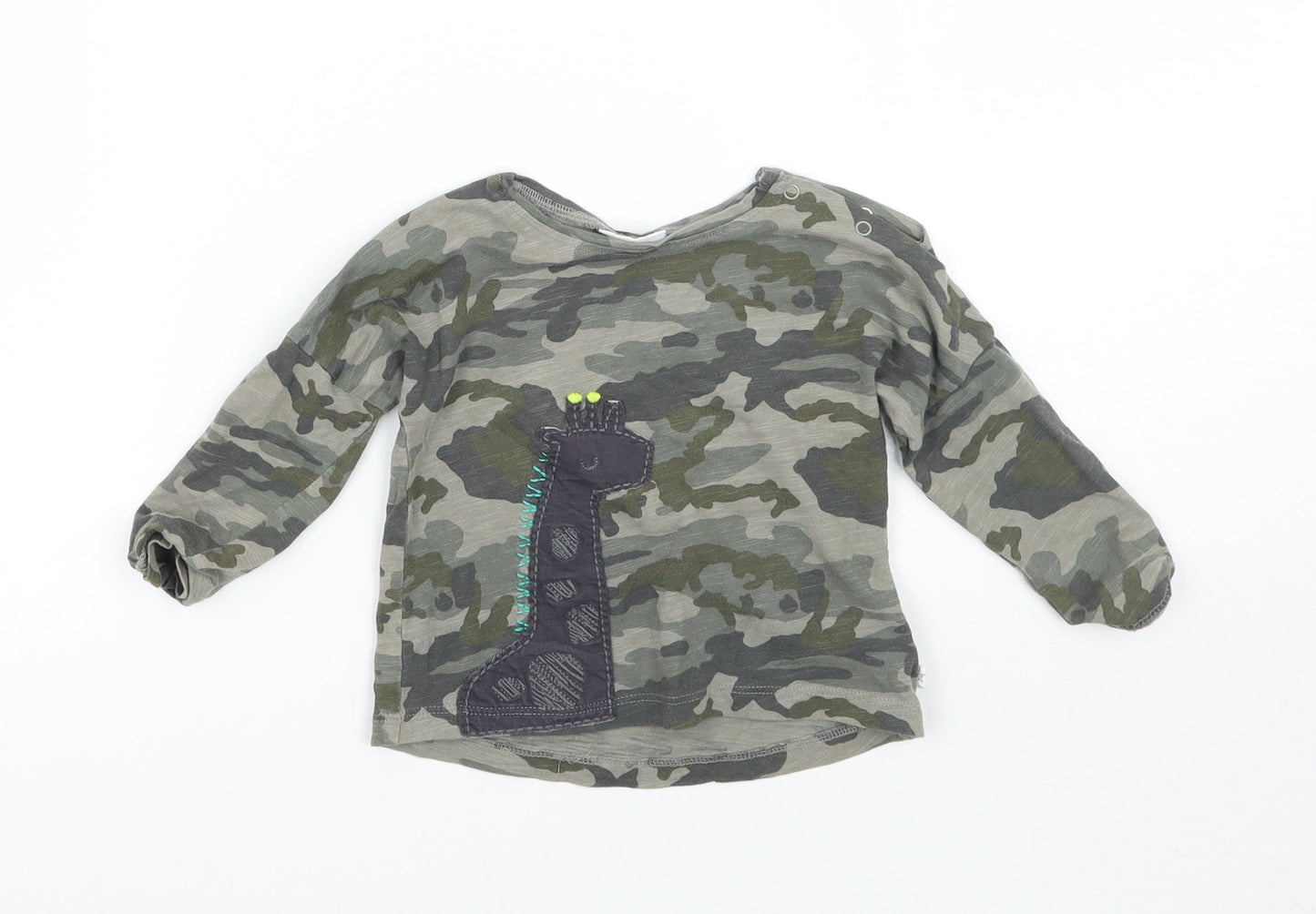 NEXT Baby Green Camouflage  Basic T-Shirt Size 6-9 Months