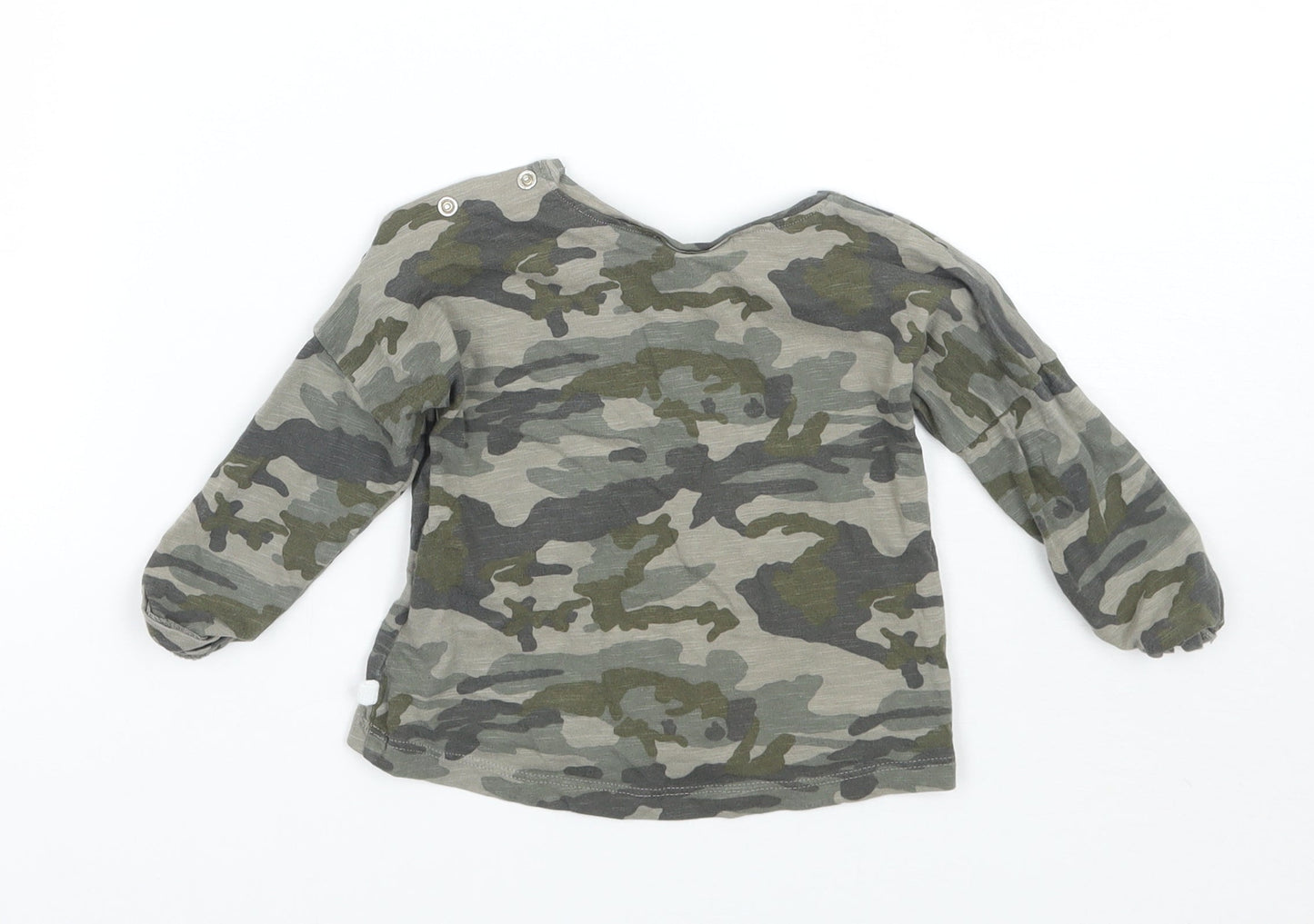 NEXT Baby Green Camouflage  Basic T-Shirt Size 6-9 Months