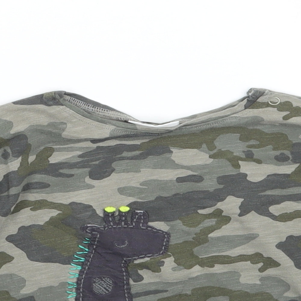 NEXT Baby Green Camouflage  Basic T-Shirt Size 6-9 Months
