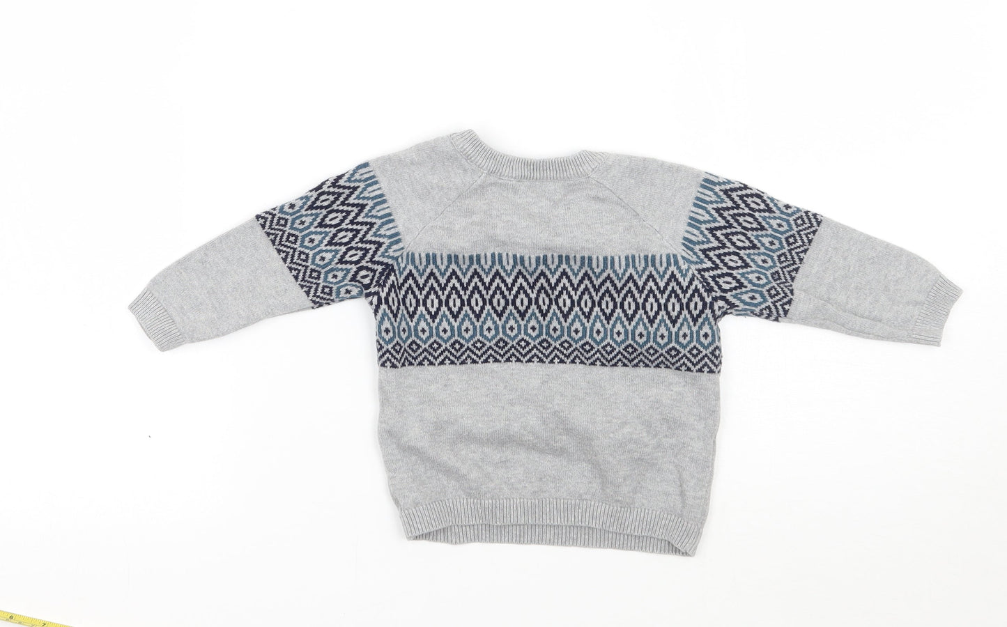 TU Baby Grey Geometric  Pullover Jumper Size 3-6 Months