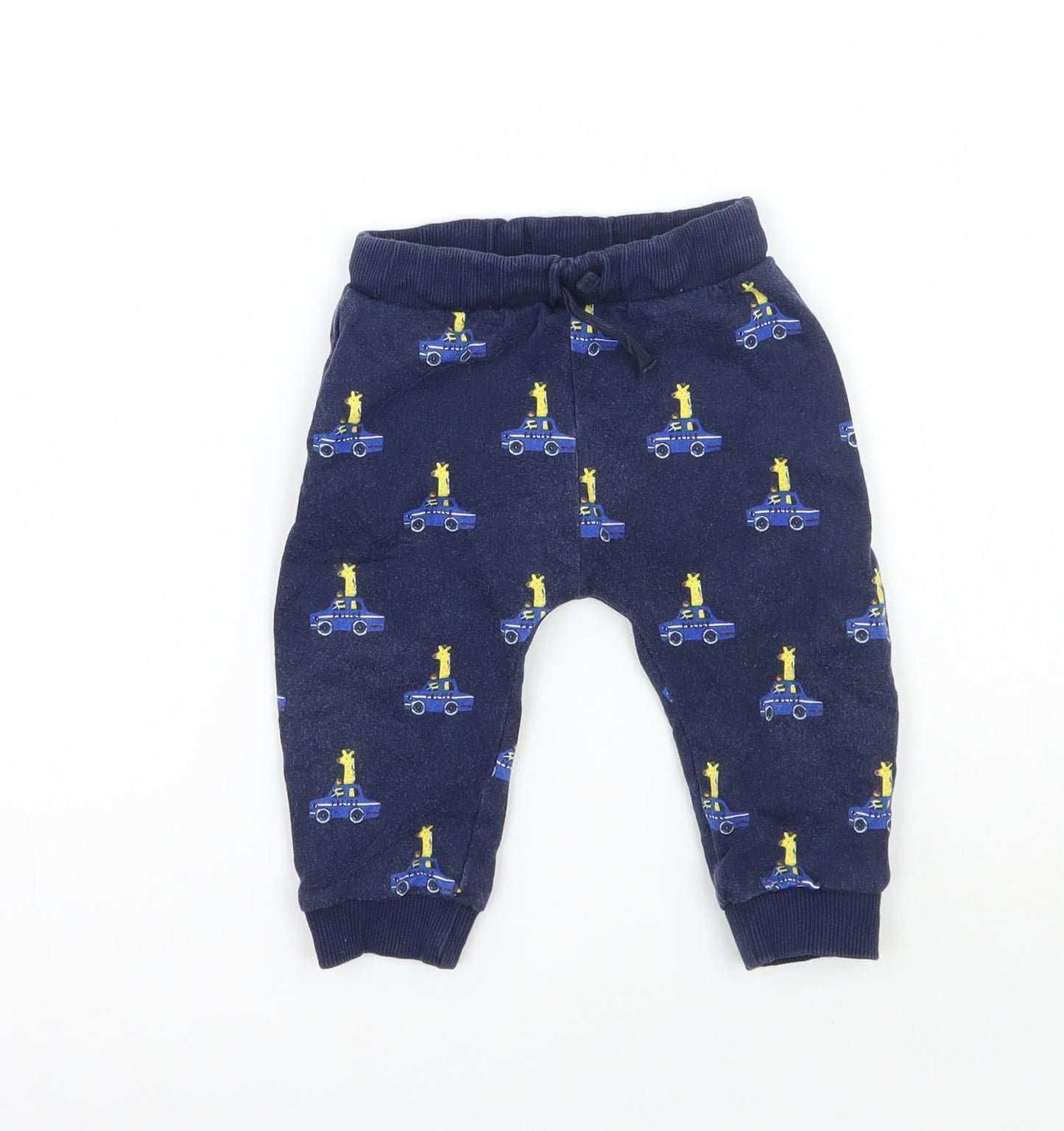 Bluezoo Baby Blue Geometric  Sweatpants Trousers Size 6-9 Months