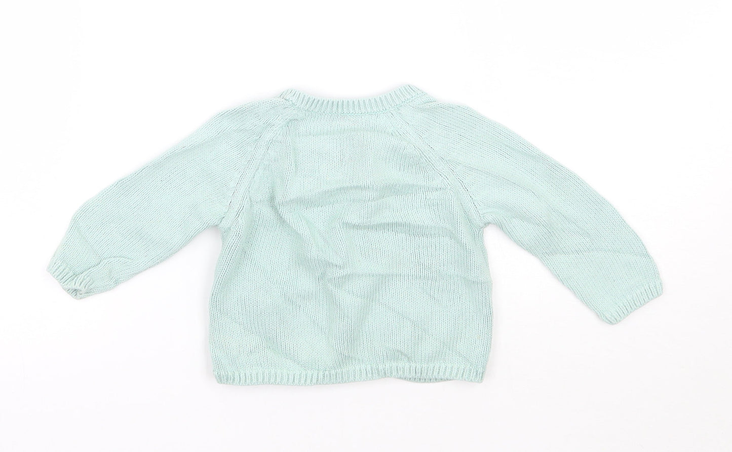 Marks and Spencer Girls Green   Cardigan Jumper Size 6-9 Months