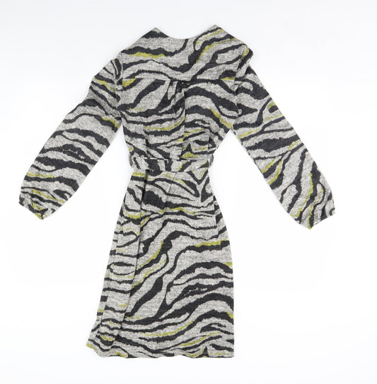 Bellambia Womens Grey Animal Print  Mini  Size S  - Shoulder Pads