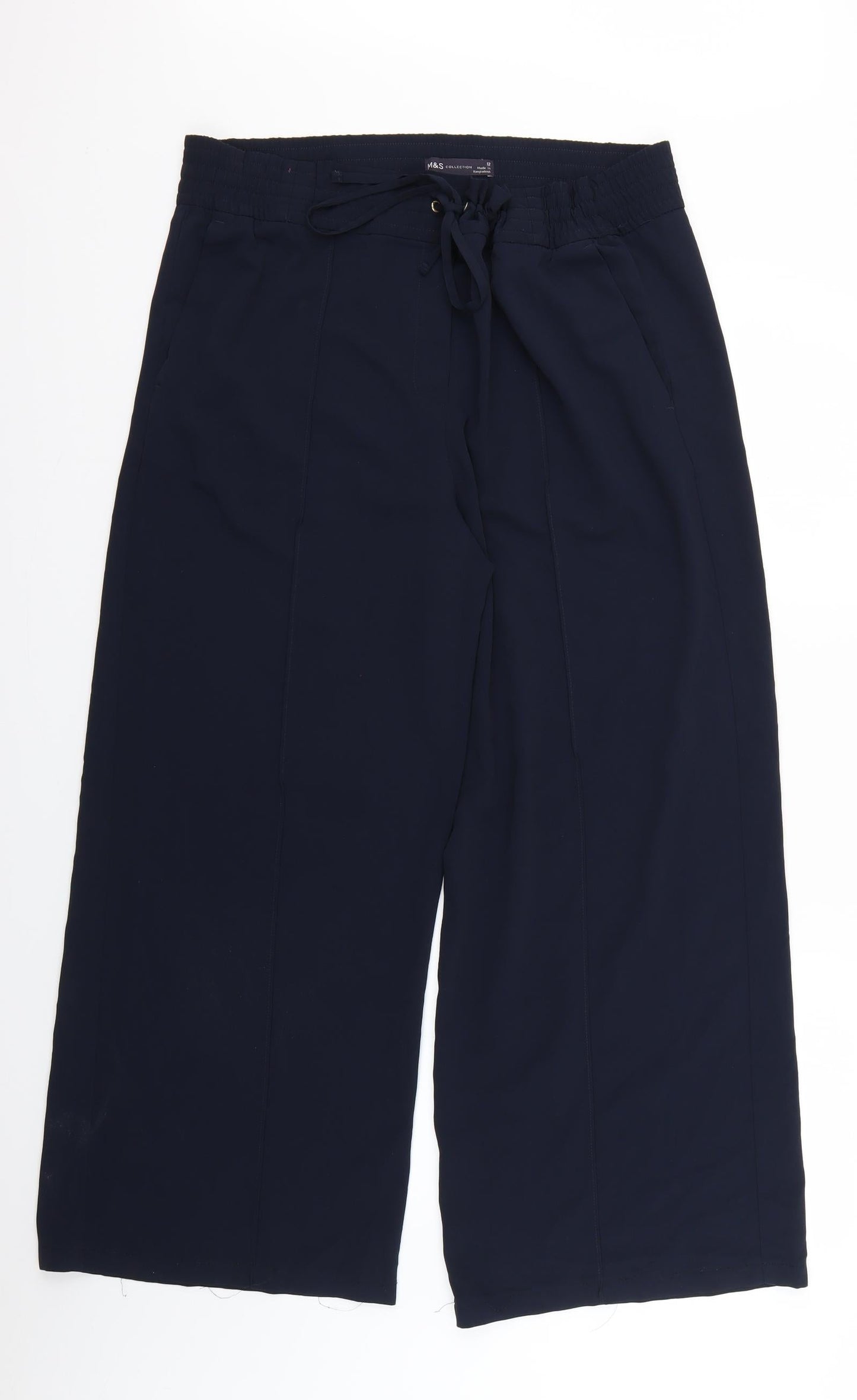Marks and Spencer Womens Blue   Trousers  Size 12 L26 in
