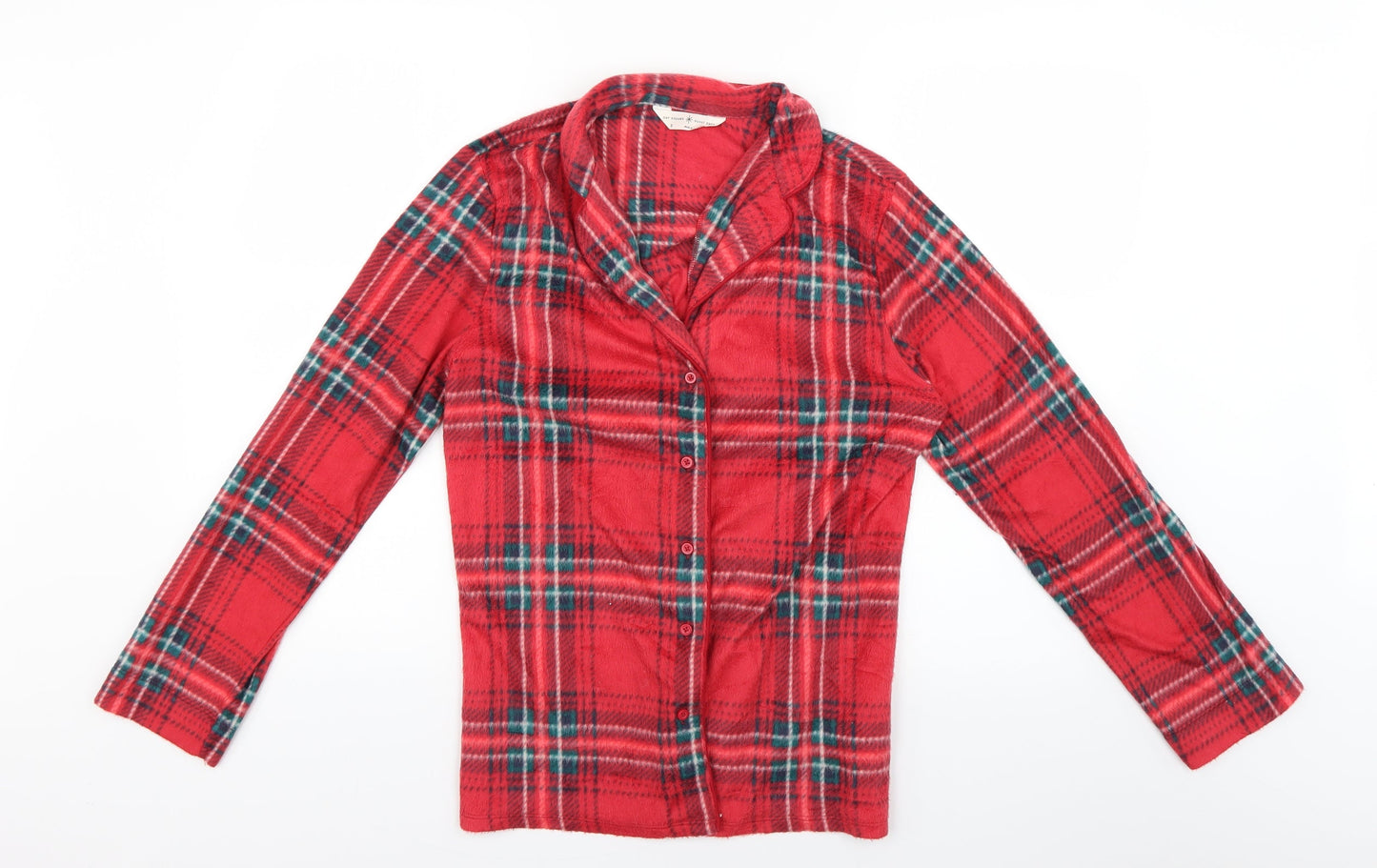 Marks and Spencer Womens Red Check  Top Pyjama Top Size S