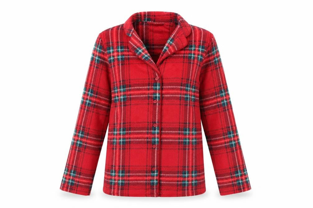 Marks and Spencer Womens Red Check  Top Pyjama Top Size S