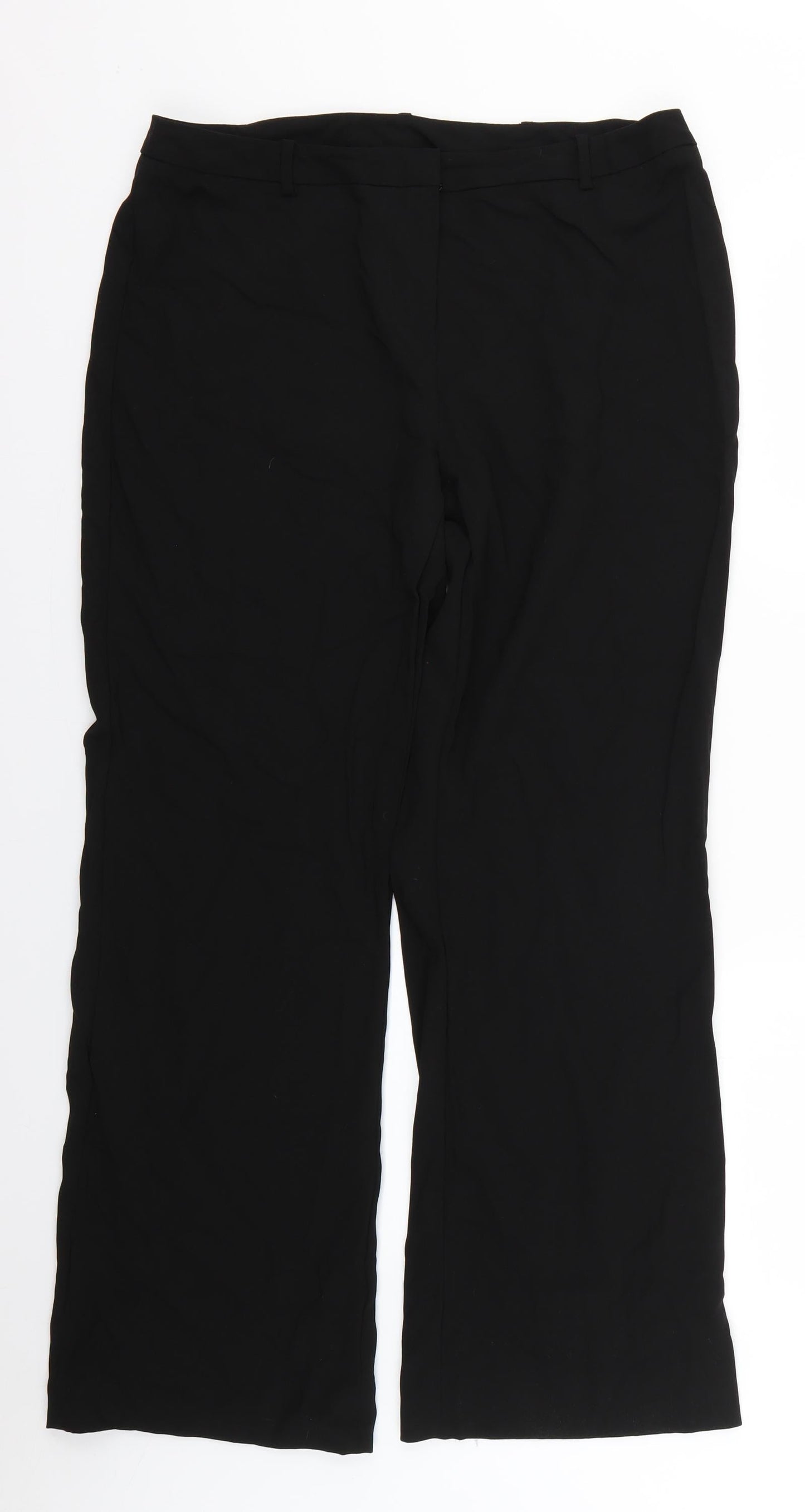 John Lewis Womens Black   Trousers  Size 14 L26 in