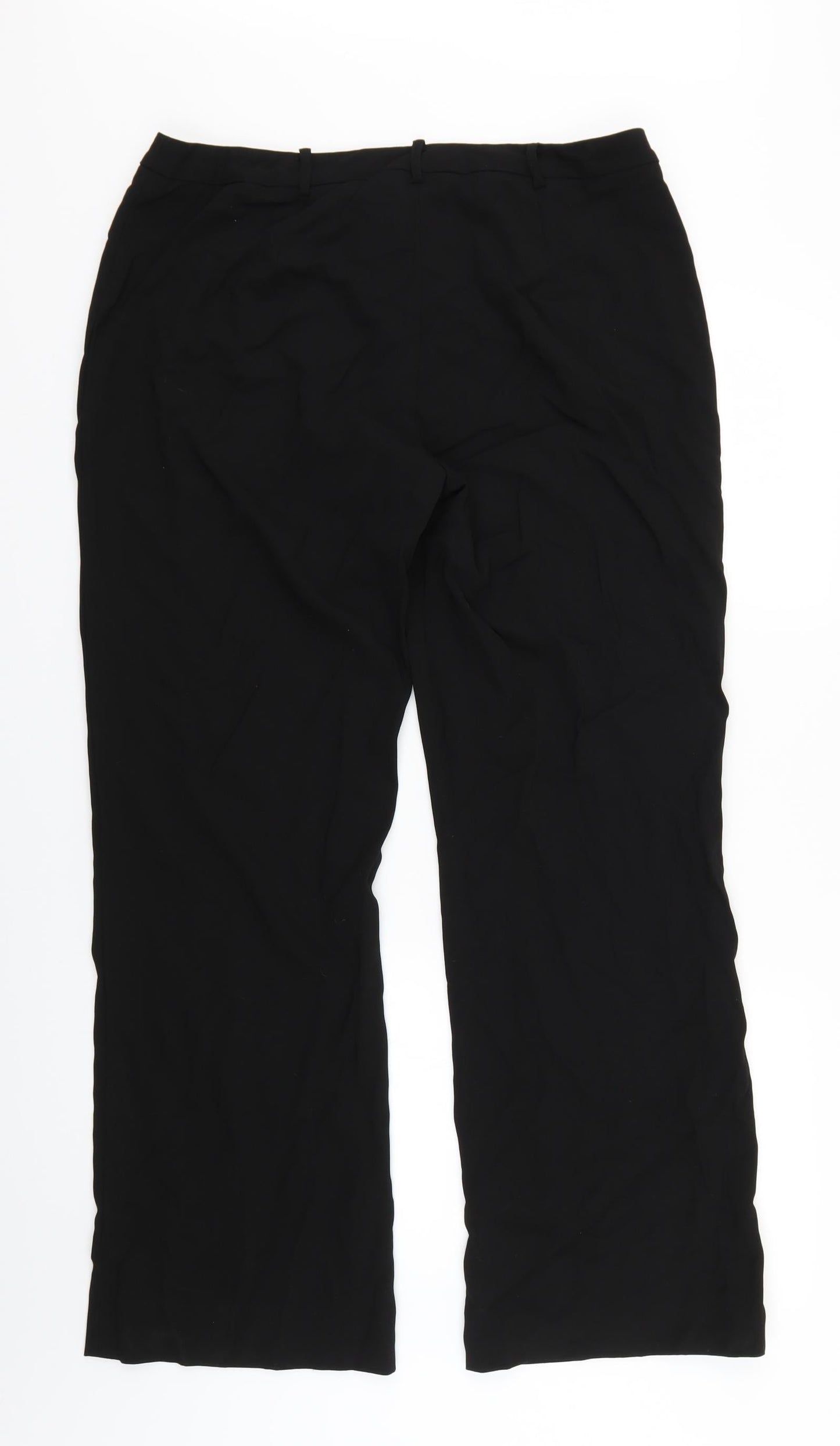 John Lewis Womens Black   Trousers  Size 14 L26 in