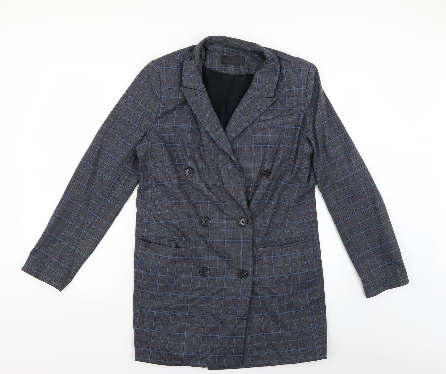 RESERVED Mens Blue Check  Jacket Suit Jacket Size 36