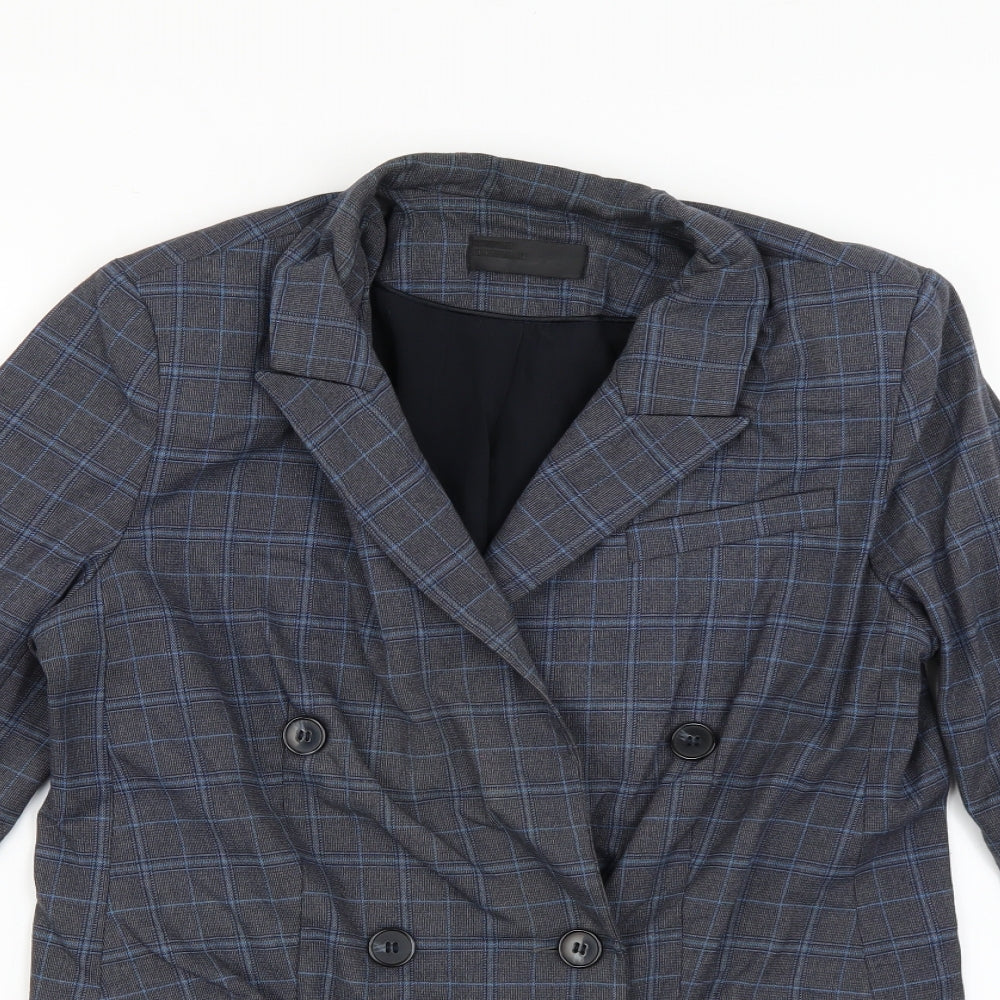 RESERVED Mens Blue Check  Jacket Suit Jacket Size 36