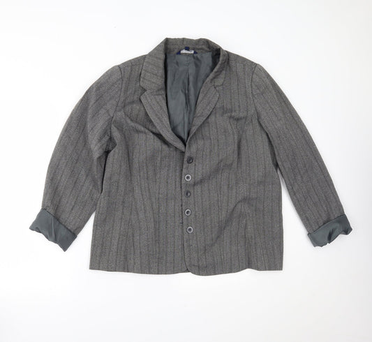 Encore Womens Grey   Jacket Blazer Size 16