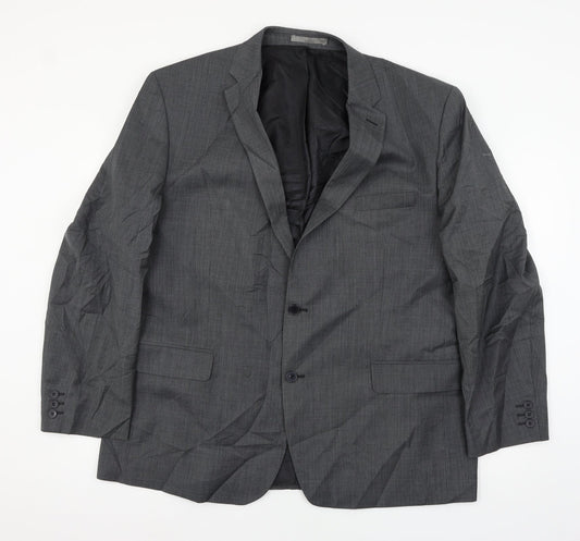 Pierre Cardin Mens Black Striped  Jacket Suit Jacket Size XL