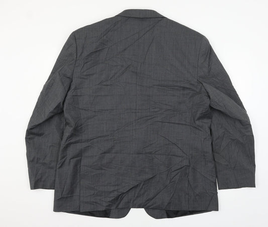 Pierre Cardin Mens Black Striped  Jacket Suit Jacket Size XL