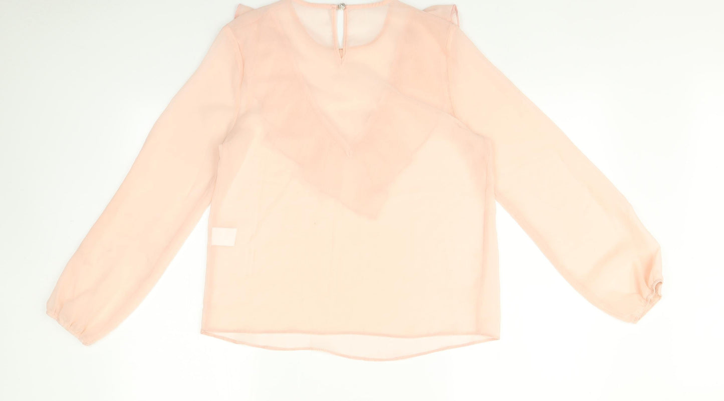 Preworn Womens Pink    Blouse Size 10