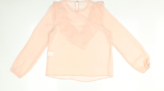 Preworn Womens Pink    Blouse Size 10