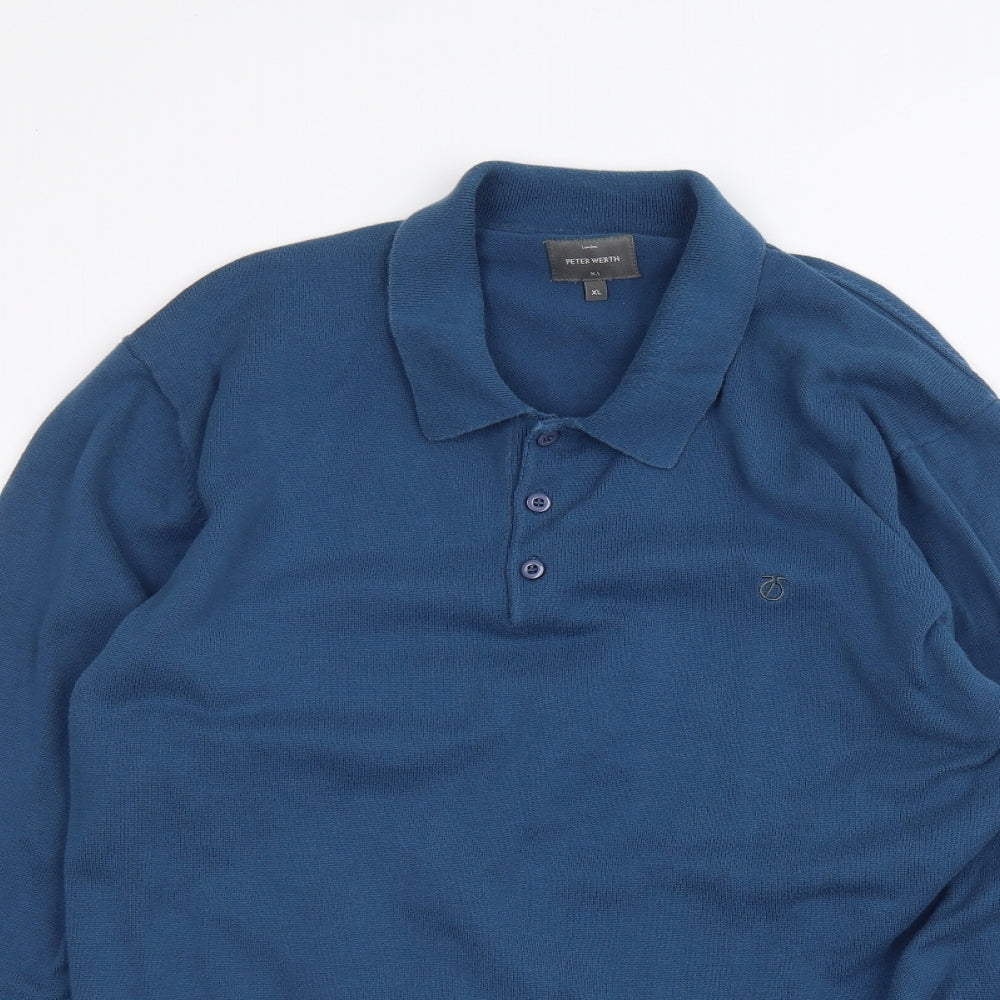 Peter Worth Mens Blue   Pullover Jumper Size XL