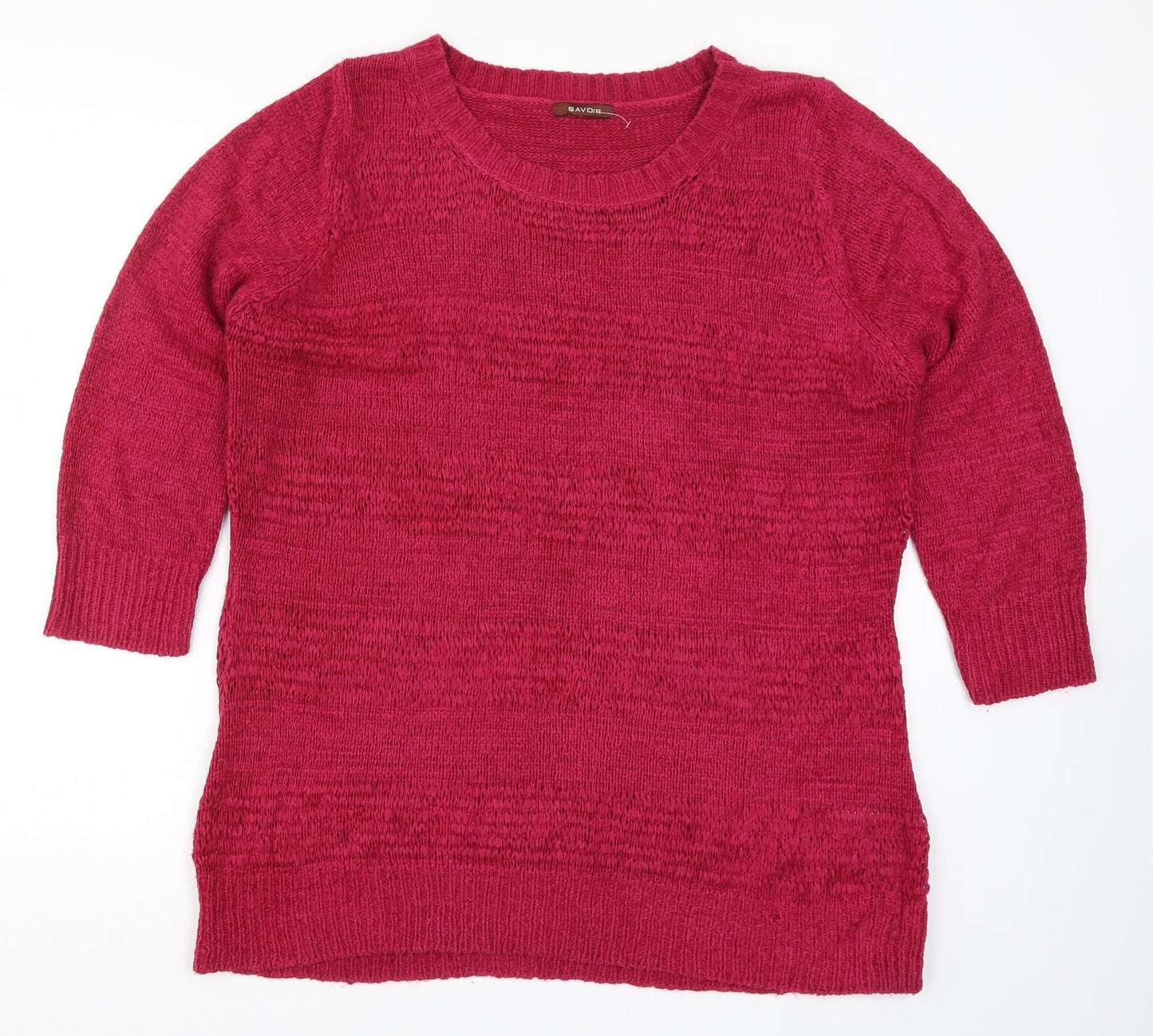 Savoir Womens Pink  Knit Pullover Jumper Size 18