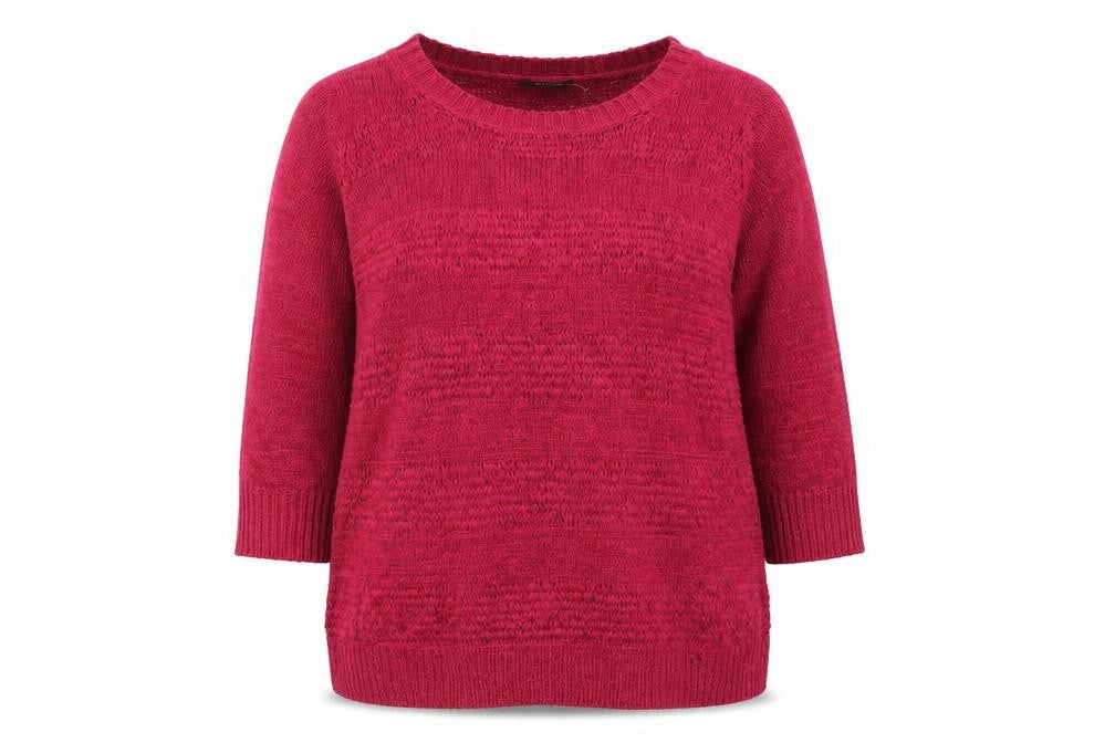 Front view of Savoir women’s pink knit jumper, size UK 18