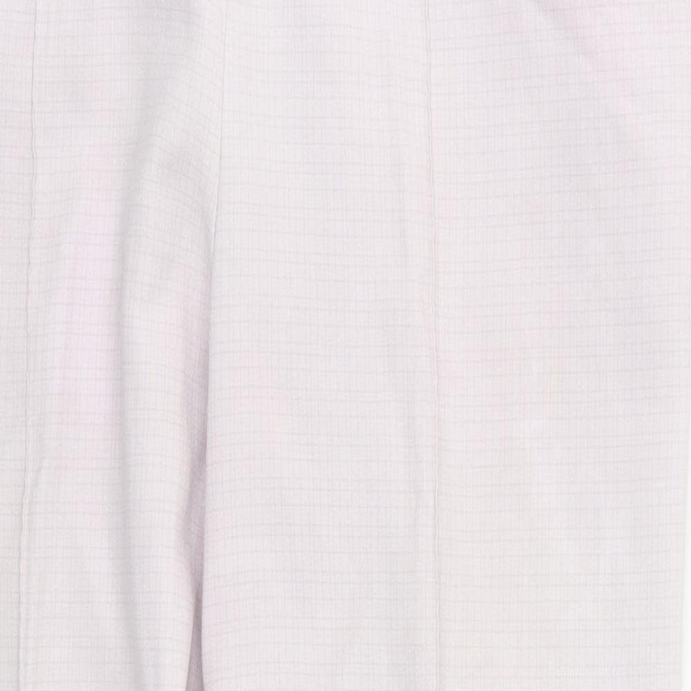 Marks and Spencer Womens Purple Check  Trousers  Size 16 L28 in