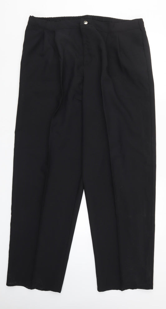 Q&P Womens Black   Trousers  Size 20 L31 in