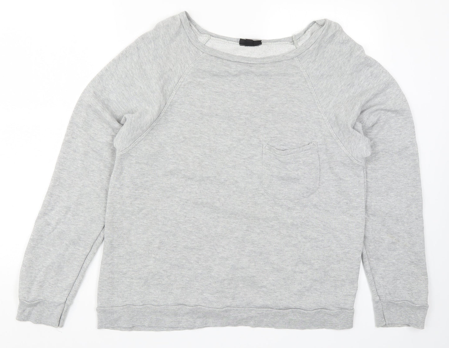 Topshop Womens Grey   Pullover Sweatshirt Size 14