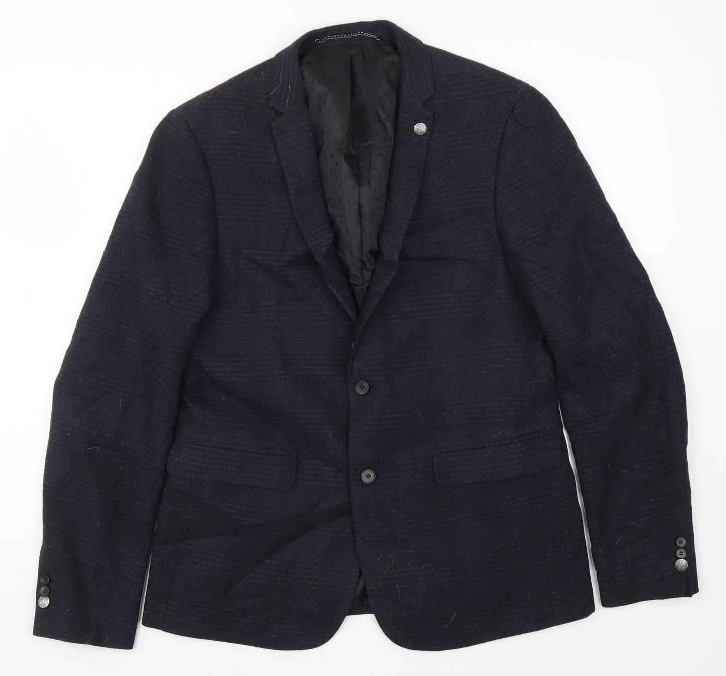 Burton Mens Blue Striped  Jacket Suit Jacket Size M