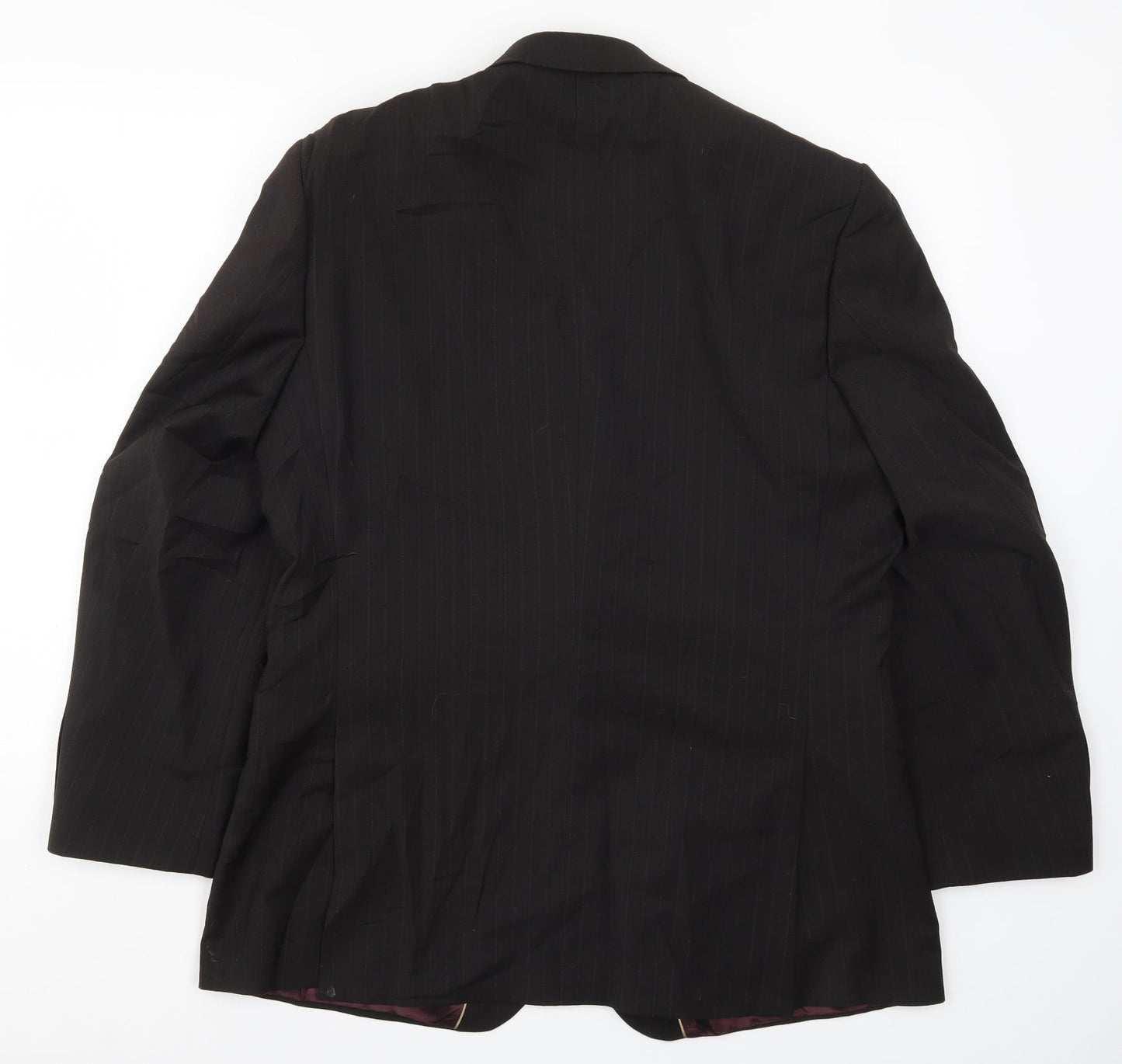 Burton Mens Brown Striped  Jacket Suit Jacket Size 42