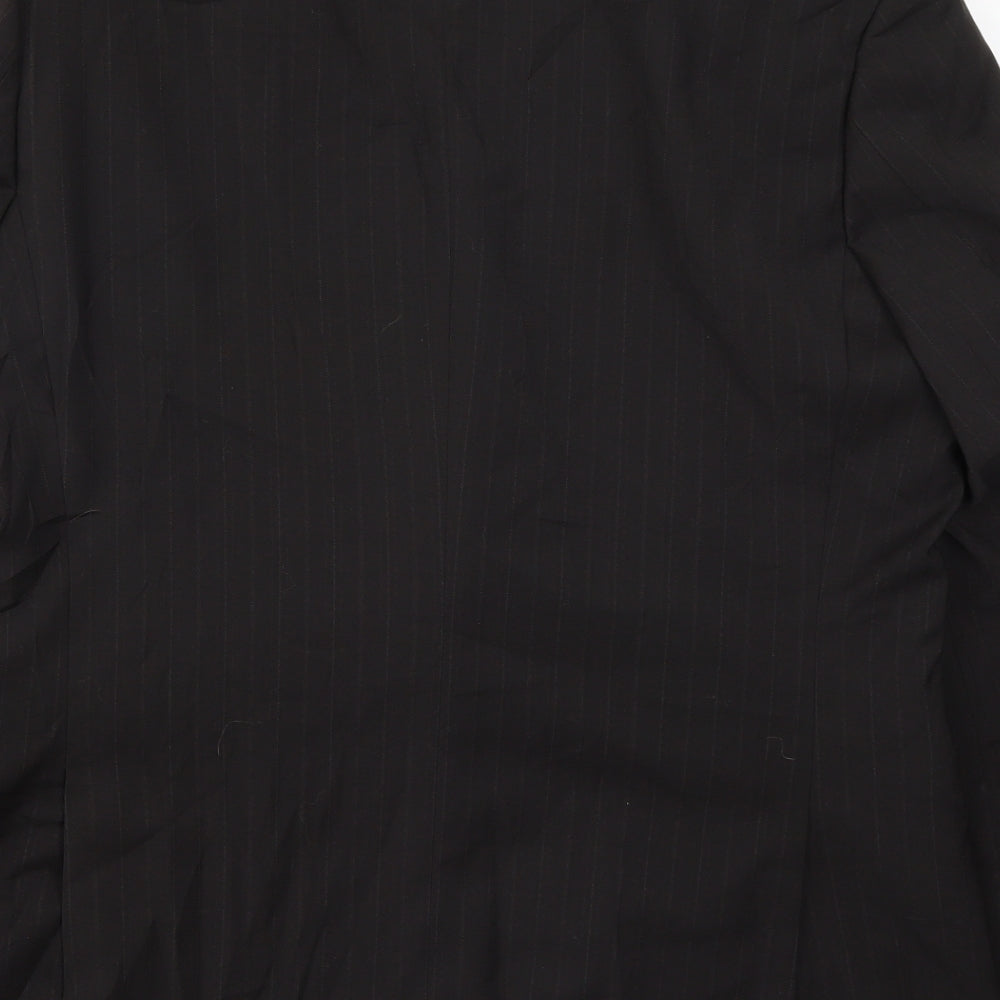 Burton Mens Brown Striped  Jacket Suit Jacket Size 42