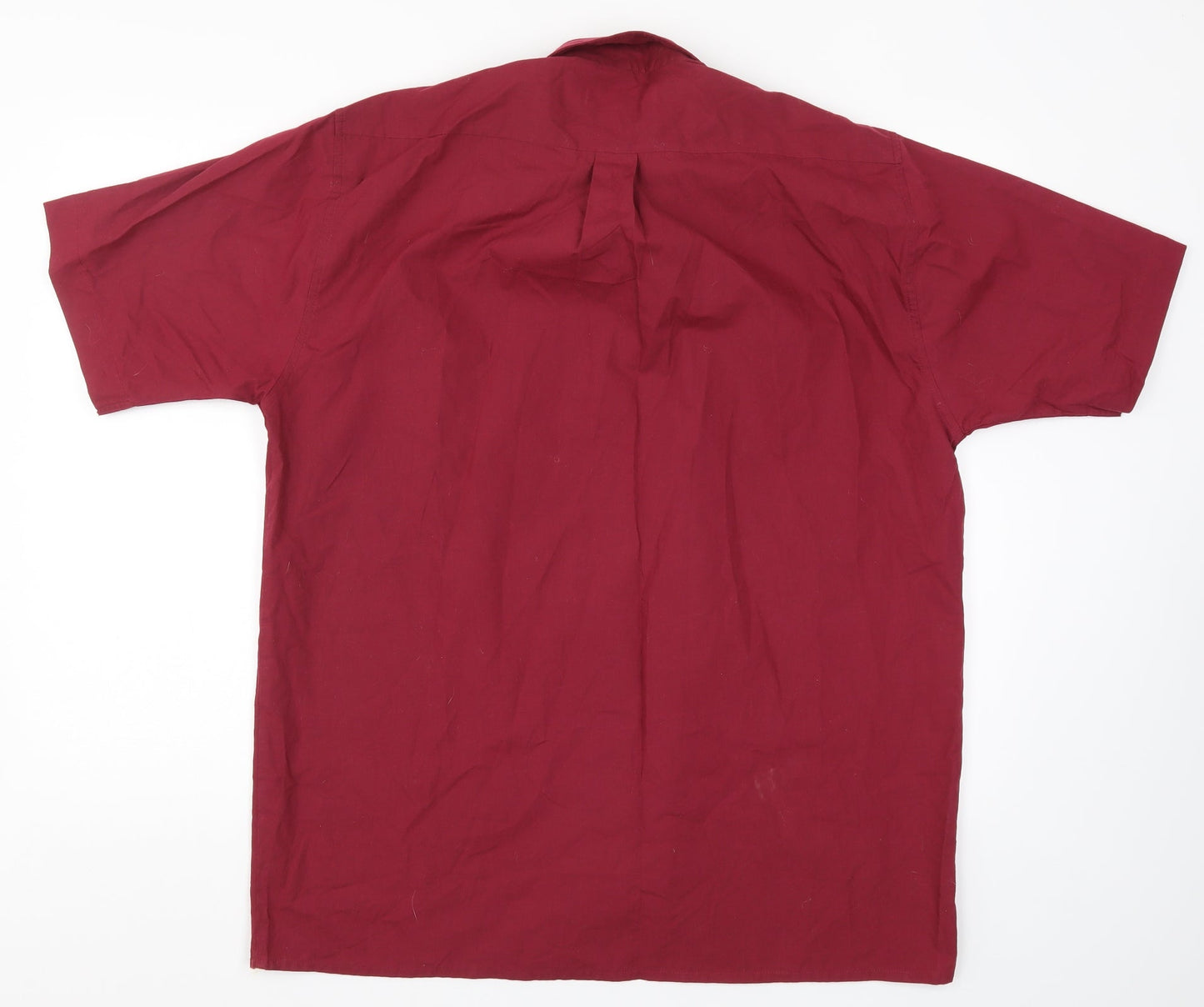 Tom Hagan Mens Red    Button-Up Size L  - Burgundy