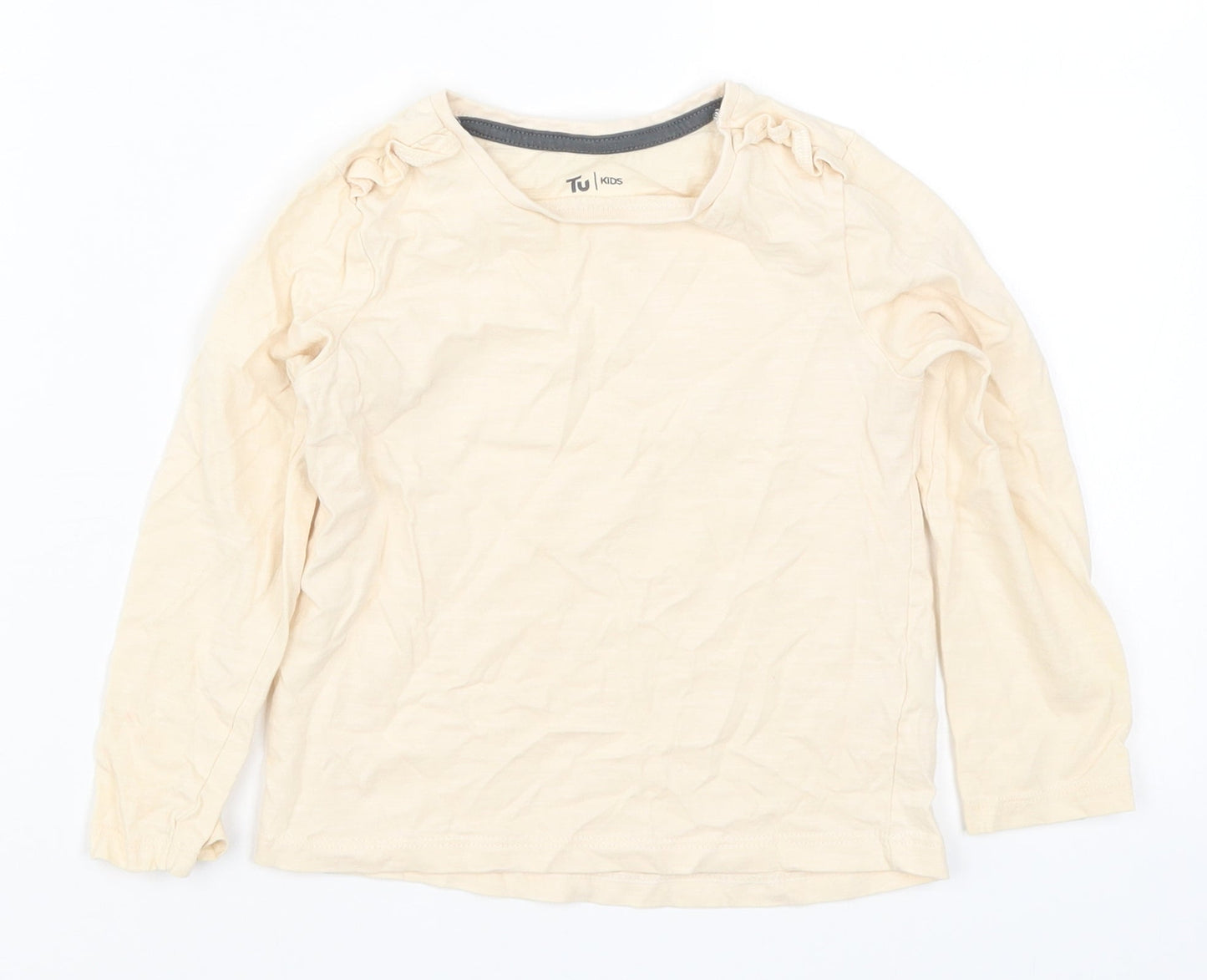 TU Girls Beige   Basic T-Shirt Size 3-4 Years