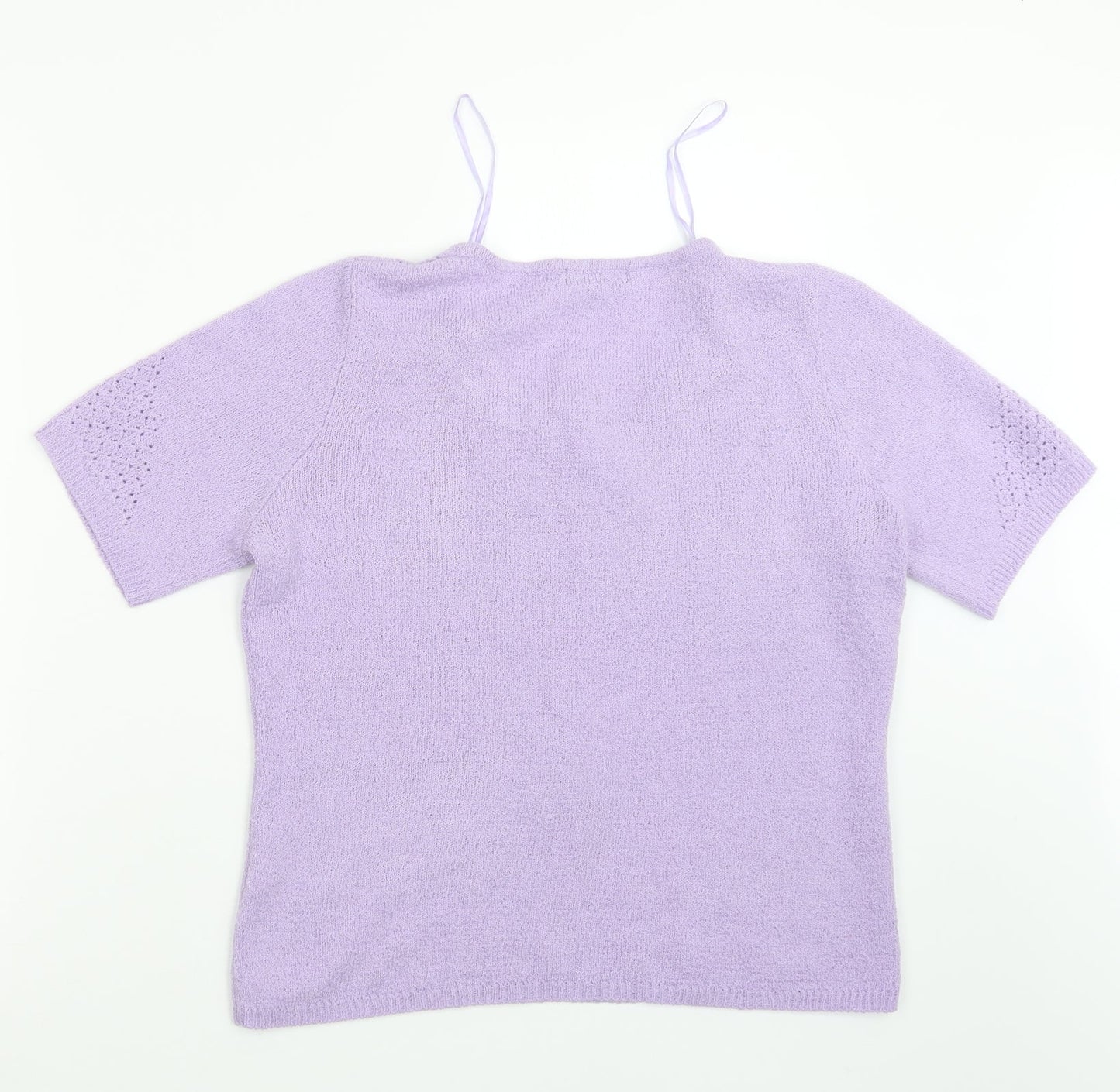 BM Womens Purple  Knit Pullover Jumper Size S