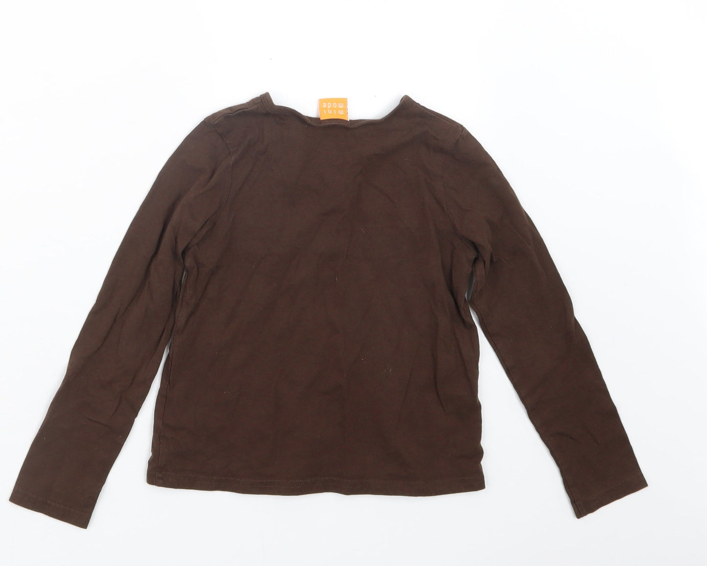 MINIMODE Girls Brown   Basic T-Shirt Size 5-6 Years