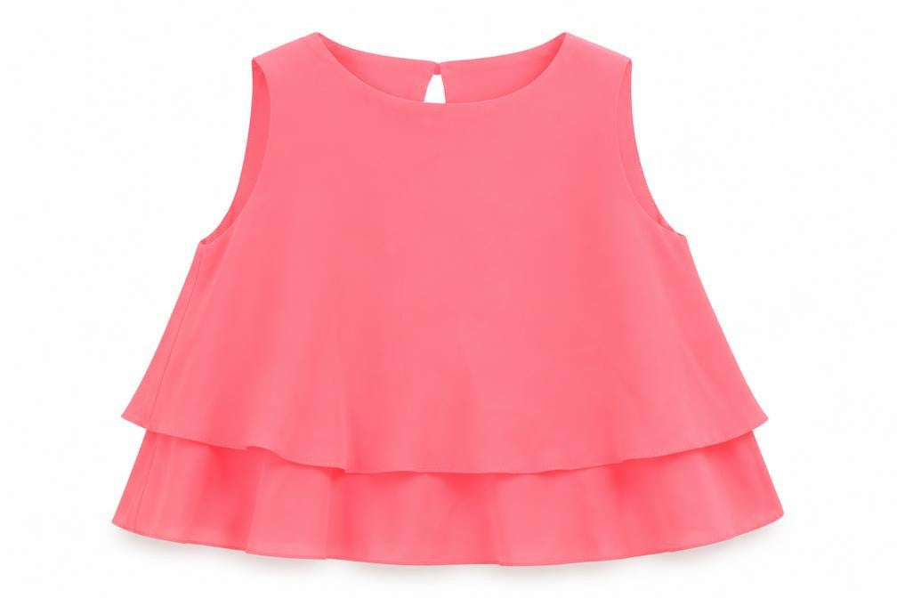 Candy Couture Girls Pink   Basic Blouse Size 10-11 Years