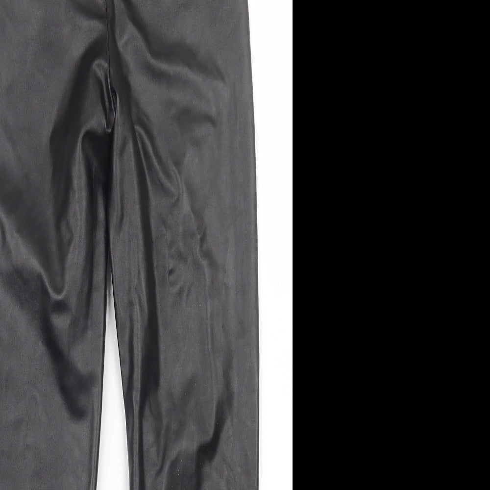Quiz Womens Black   Trousers  Size 6 L27 in