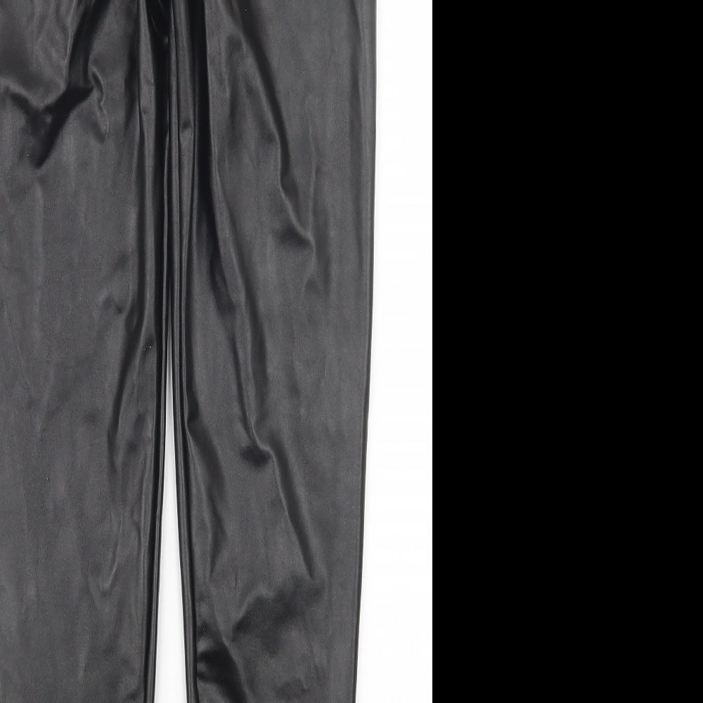 Quiz Womens Black   Trousers  Size 6 L27 in