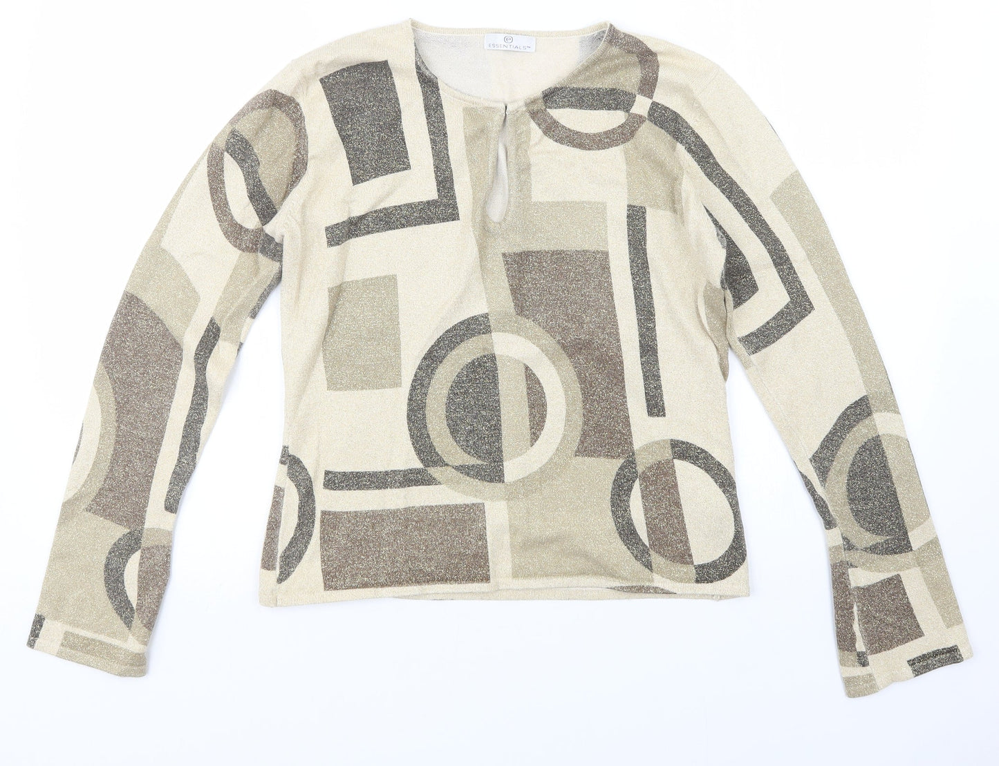Essentials Womens Gold   Pullover Jumper Size 14
