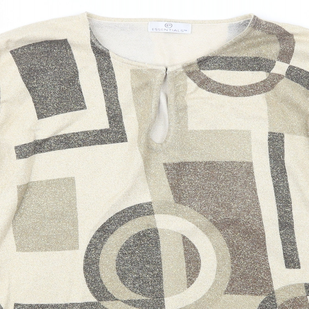 Essentials Womens Gold   Pullover Jumper Size 14