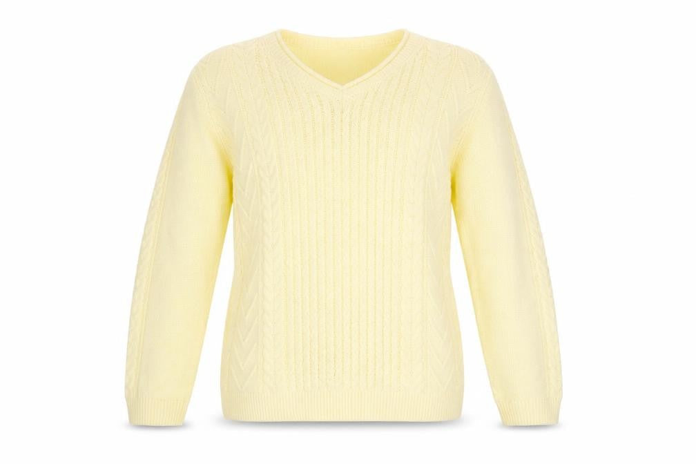 Isle Essentials Womens Yellow   Pullover Jumper Size S