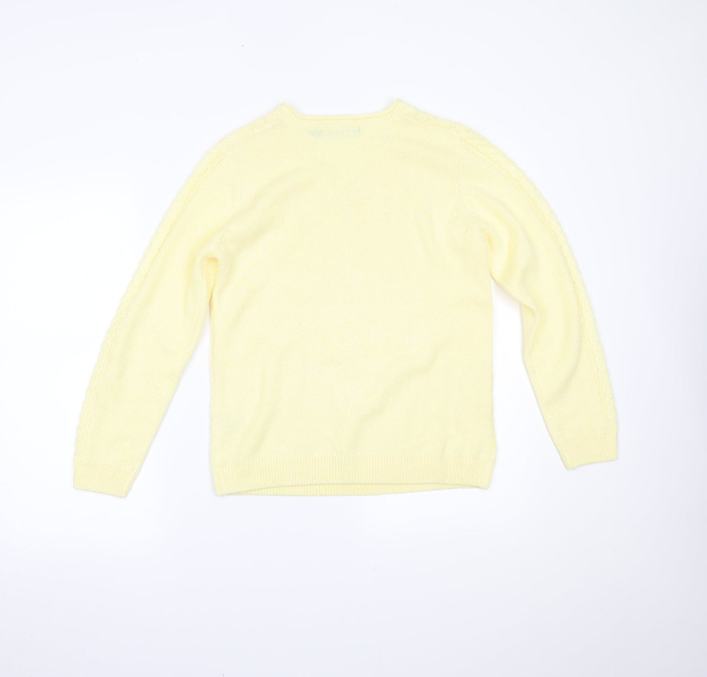 Isle Essentials Womens Yellow   Pullover Jumper Size S