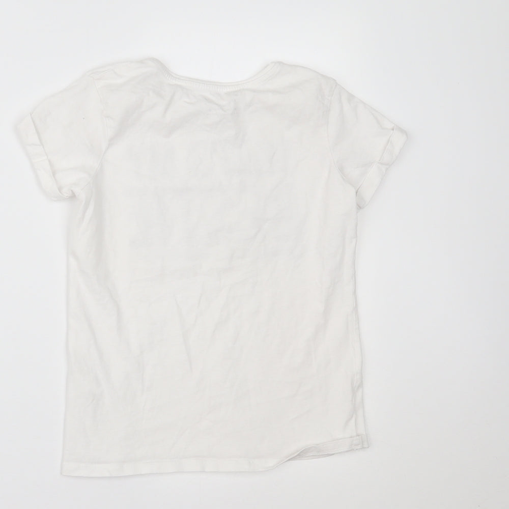Primark Girls White   Pullover T-Shirt Size 10-11 Years