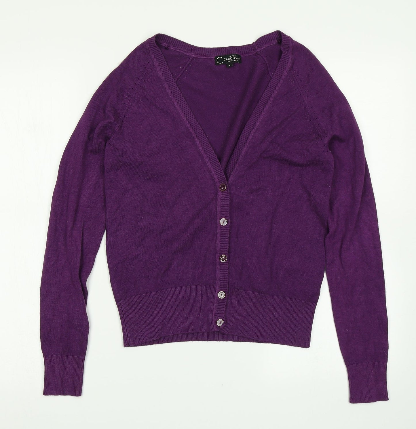New Look Womens Purple  Knit Cape Jumper Size 8