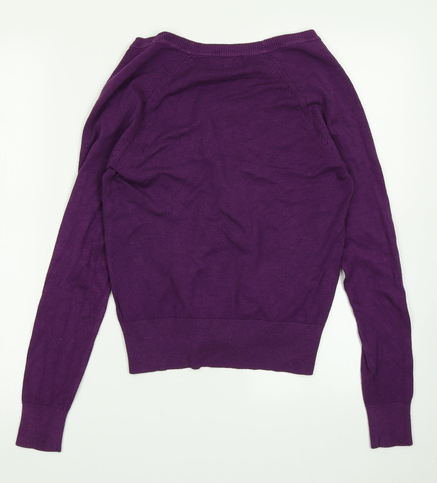 New Look Womens Purple  Knit Cape Jumper Size 8
