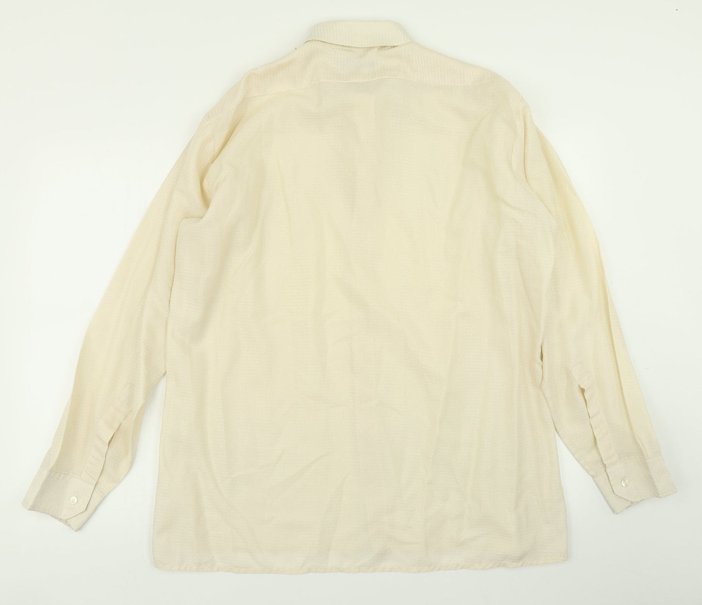Burlin  Mens Beige    Button-Up Size 16.5