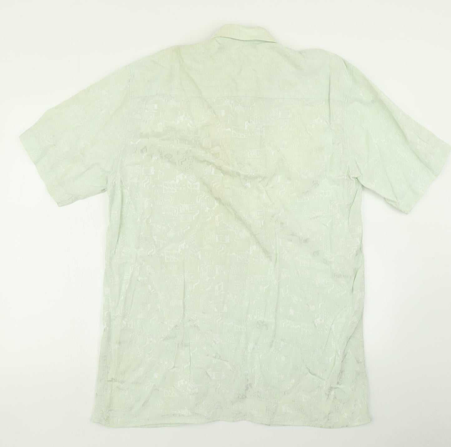 C&A Mens Green    Button-Up Size L