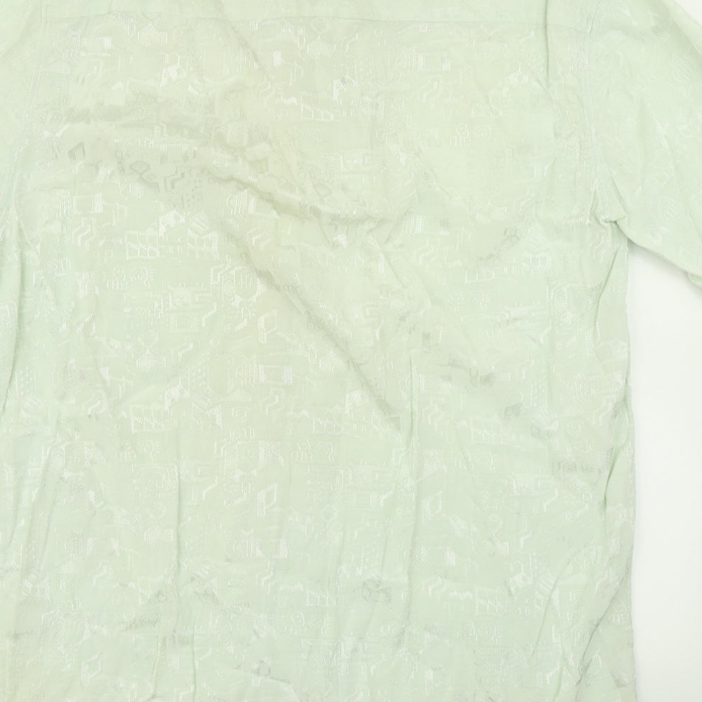 C&A Mens Green    Button-Up Size L
