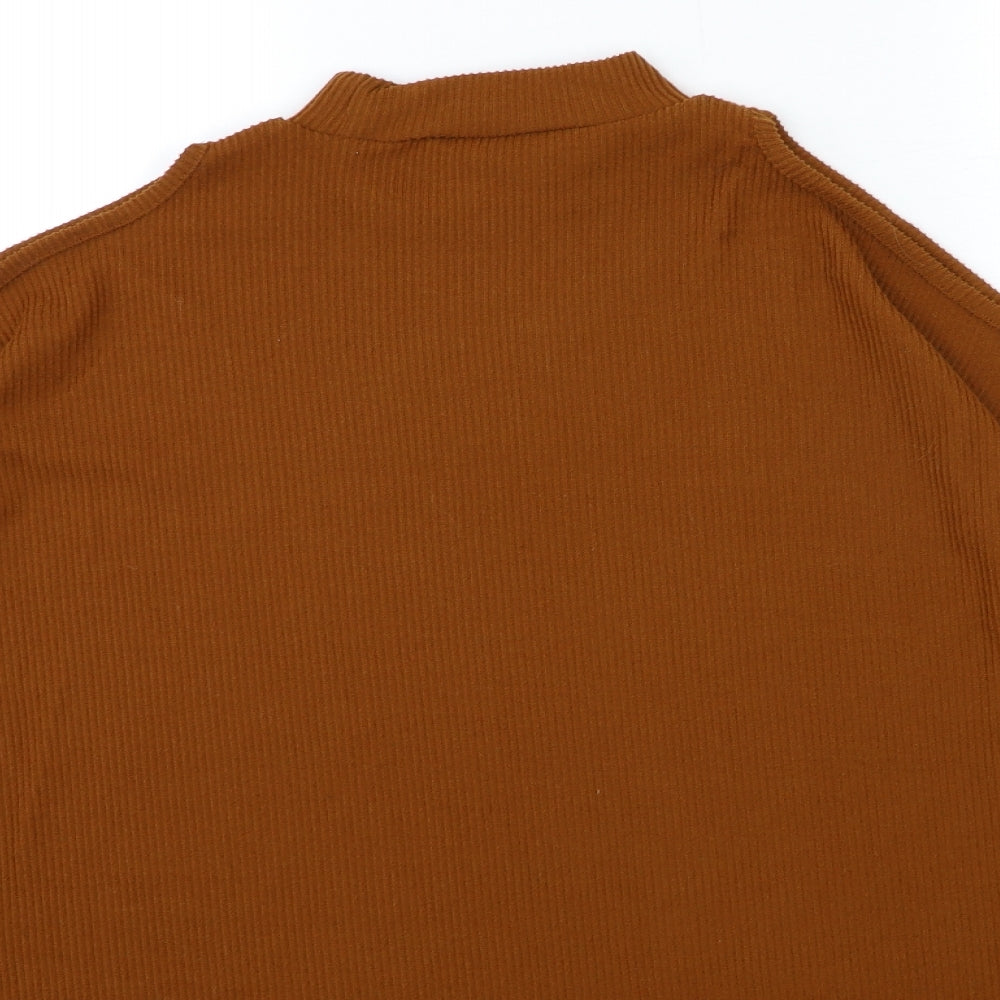 PEP&CO Womens Brown  Knit Pullover Jumper Size 12  - open arm