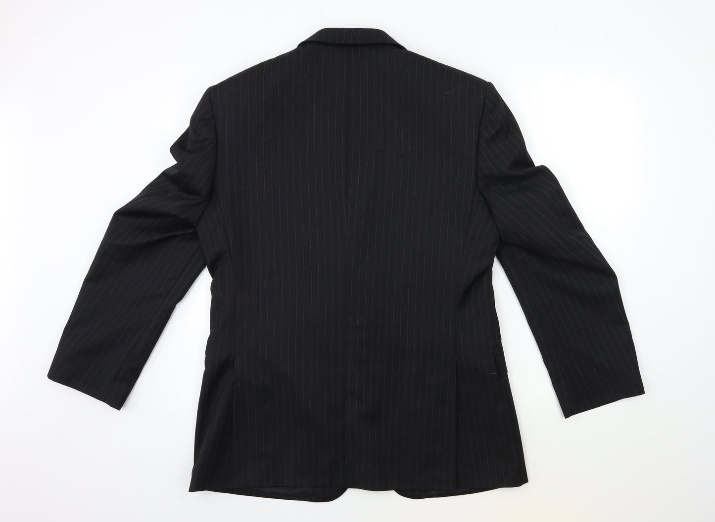Burton Mens Black Striped  Jacket Suit Jacket Size 40